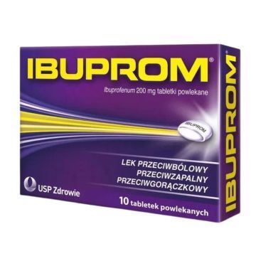 Ibuprom, 200 mg, tabl.powl.,10 szt,bl(1x10)