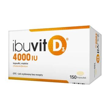 Ibuvit D3 4000 IU, 4000 IU, kaps.miekkie, 150 szt
