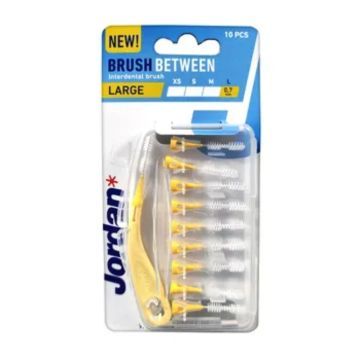Jordan Brush Between, szczoteczka do czyszczenia przestrzeni międzyzębowych, L, 10szt