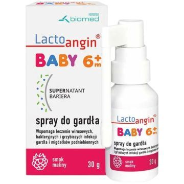 Lactoangin Baby, spray do gardła, smak malinowy, 30 g