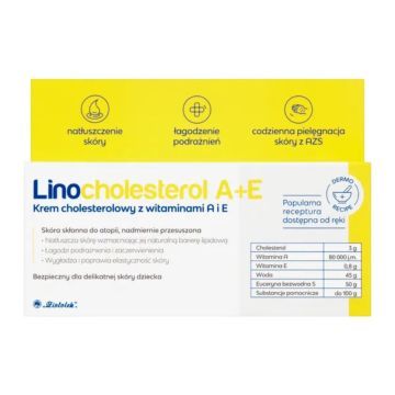 Linocholesterol A+E, krem,cholesterolowy z wit.A i E,90 g