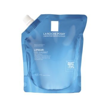 Lipikar Gel, kojący i ochronny żel do mycia twarzy i ciała, refill, 400 ml
