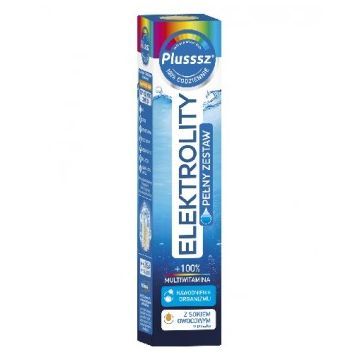 Plusssz Elektrolity + 100% Multiwit.Cytr.&Mięt,tab.mus,24szt