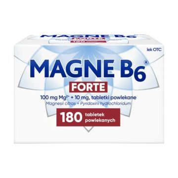 Magne B6 Forte, 100 mg+10 mg, tabl.powl.,180 szt