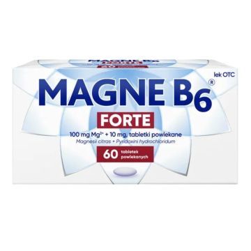 Magne B6 Forte, 100 mg+10 mg, tabletki powlekane, 60 szt.