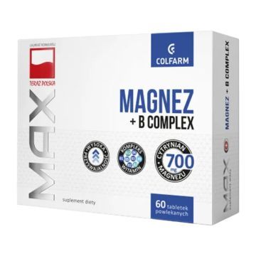 Magnez + B Complex, tabl.powl., 60 szt.