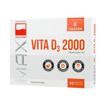 Max Vita D3 2000, kaps., 30 szt,PR.PRZED,827/19