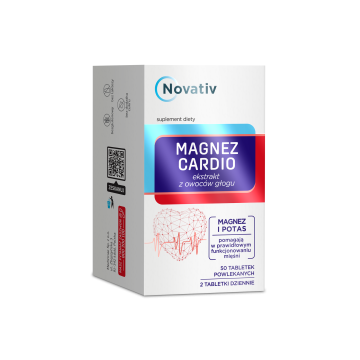 Novativ Magnez Cardio, tabl.powl.,50 szt