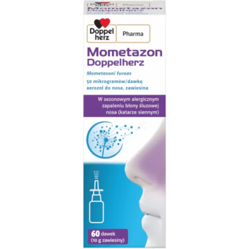 Mometazon Doppelherz, 50 mcg, aer.do nosa, 60 daw.
