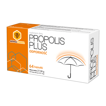 Apipol Farma Propolis Plus, kapsułki, 64 szt.