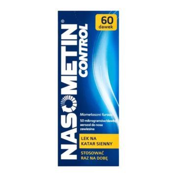 Nasometin Control, 50 mcg/dawkę, aerozol do nosa na alergię, 60 dawek