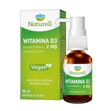 Naturell Witamina D dla dzieci, krople, 15 ml