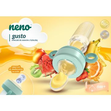 Neno Gusto, smoczek do owoców z łyżeczką, 1 szt.