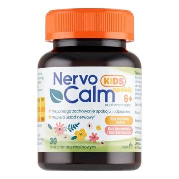Nervo Calm Spokój Kids 6+, żelki, sm.malinowy, 30 szt