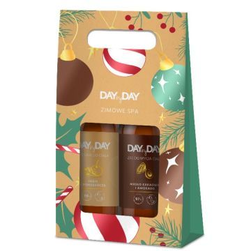 DAYbyDAY Zestaw Balsam Imbir i pomarańcza, Żel Masło kakaowe i Awokado, 2x400 ml