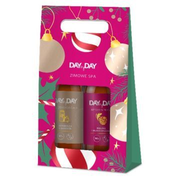 DAYbyDAY Zestaw Mydło Malina i Mleko ryżowe, Żel Kombucha i Drożdże, 2x400 ml