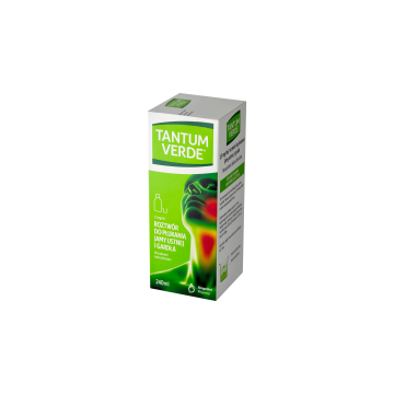 Tantum Verde, 0,15%, roztwór do płukania jamy ustnej i gardła, 240 ml
