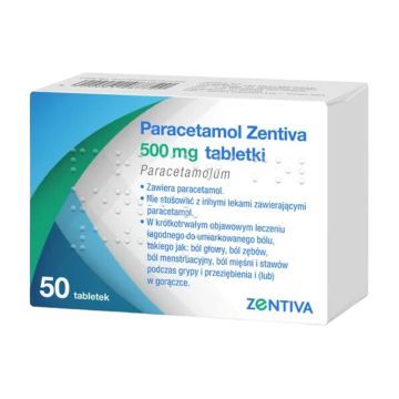 Paracetamol Zentiva, 500 mg, tabl., 50 szt