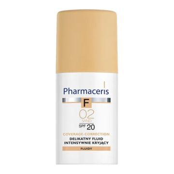 Pharmaceris F, fluid,kryjący,Sand 02,SPF 20, 30 ml