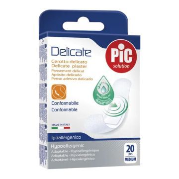 PiC Delicate, plast., z opatr.antybakt.,medium,19x72mm,20szt