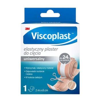 Plast. Viscoplast Elastyczny,do cięcia,cielisty,1mx6cm,1 szt