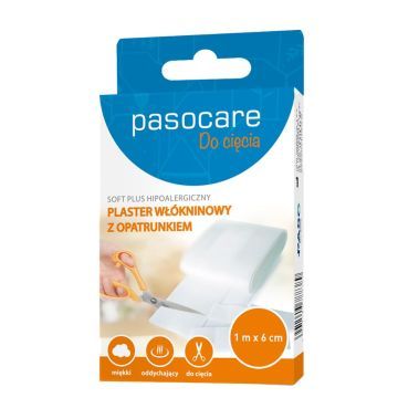 Plaster włókninowy z opatrunkiem pasocare soft plus hipoalergiczny 1 m x 6 cm