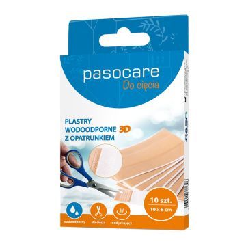 Pasocare Plus 3D, plastry z opatrunkiem, 1 m x 8 cm, 1 szt.