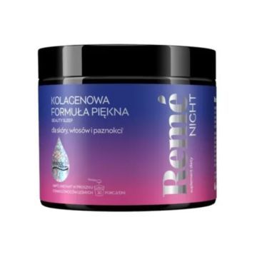 Reme Night Kolagenowa Formuła Piękna, smak owoców leśnych, proszek, 150 g