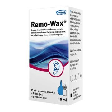 Remo-Wax, krople do uszu, do usuwania woskowiny, 10 ml