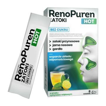 RenoPuren Zatoki Hot bez cukru, prosz.,sm.cytr.-miet.,8sasz.