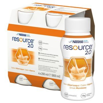 Resource 2.0, płyn o smaku morelowym, 4 x 200 ml