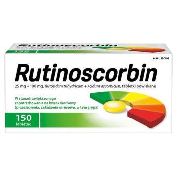 Rutinoscorbin, tabletki powlekane, 150 szt.