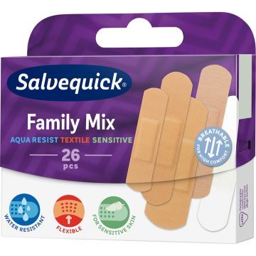 Salvequick Med, Family Mix, plastry, 26 szt.