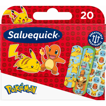 Salvequick Pokemon, plastry dla dzieci, 20 szt.