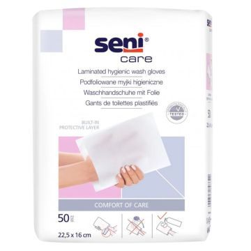 Seni Care, myjka higien.,jednoraz.,podfoliowana, 50 szt