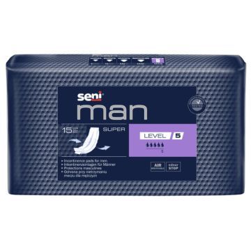 Seni Man Super Level 5,pieluchy,anatom.,dla mezcz,15szt