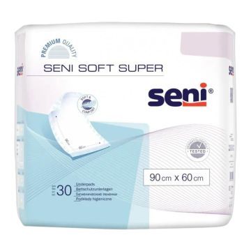 Seni Soft Super, podkłady higieniczne, 90 cm x 60 cm, 30 szt.
