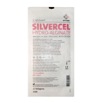 Silvercel, opatrunek hydroalginianowy ze srebrem, 10 x 20 cm, 1 szt.