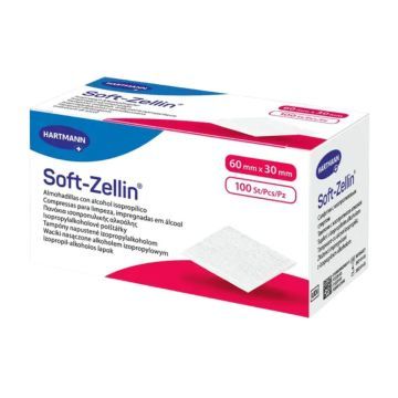 Soft-Zellin, waciki, nasacz.alkoh.izoprop.,60mmx30mm,100szt