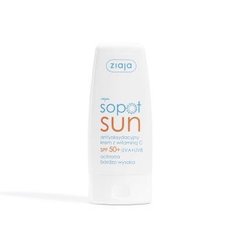 Ziaja Sopot Sun, krem antyoksydacyjny z witaminą C, SPF 50+, 50 ml
