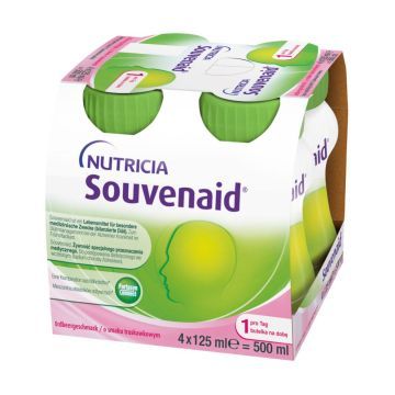 Souvenaid, smak truskawkowym, płyn, 125 ml, 4 but.