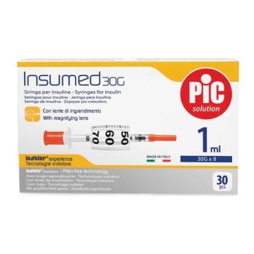 Strzyk.ins.,1 ml, Insumed, 30Gx 8mm, 30 szt