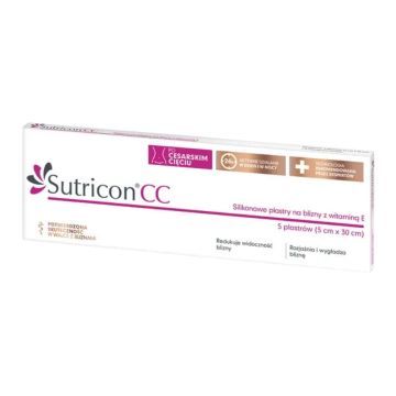 Sutricon CC,plast.,silikon.,po cesarsk.cieciu,5cmx30cm,5 szt