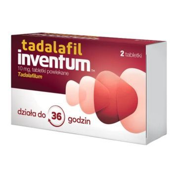 Tadalafil Inventum, 10 mg, tabl. powl., 2 szt
