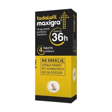 Tadalafil Maxigra, 10 mg, tabl.powl., 4 szt