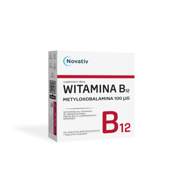 Novativ Witamina B12 Metylokobalamina 100 μg, 120 tabletek niepowlekanych 