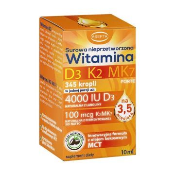 Witamina D3 K2 MK7, krople, 10 ml
