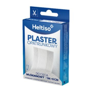 HELTISO, Plaster opatrunkowy do cięcia włókninowy 1mx 6cm, 1 szt.