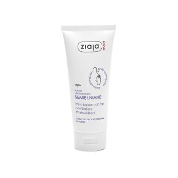 Ziaja Med Siemię Lniane, krem-balsam, do rąk, nawilżająco-zmiękczający, 100ml
