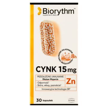 Biorythm Cynk 15 mg, kaps.o przedl.uwaln.,30 szt